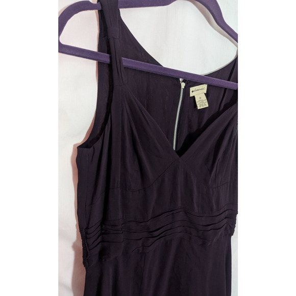 Anthropologie Eelevenses Deep Purple Midi Dress Size 6 B1 Whimsigoth Boho - Picture 3 of 5